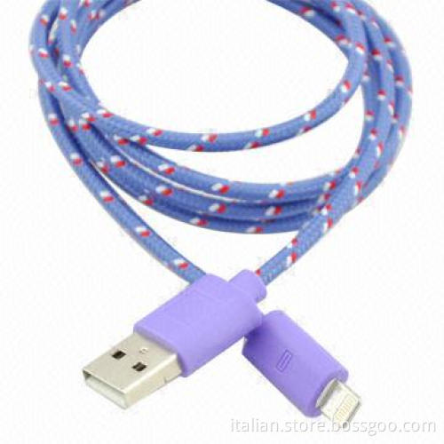 High-quality nylon cables for iPhone 5, with data sync and charging